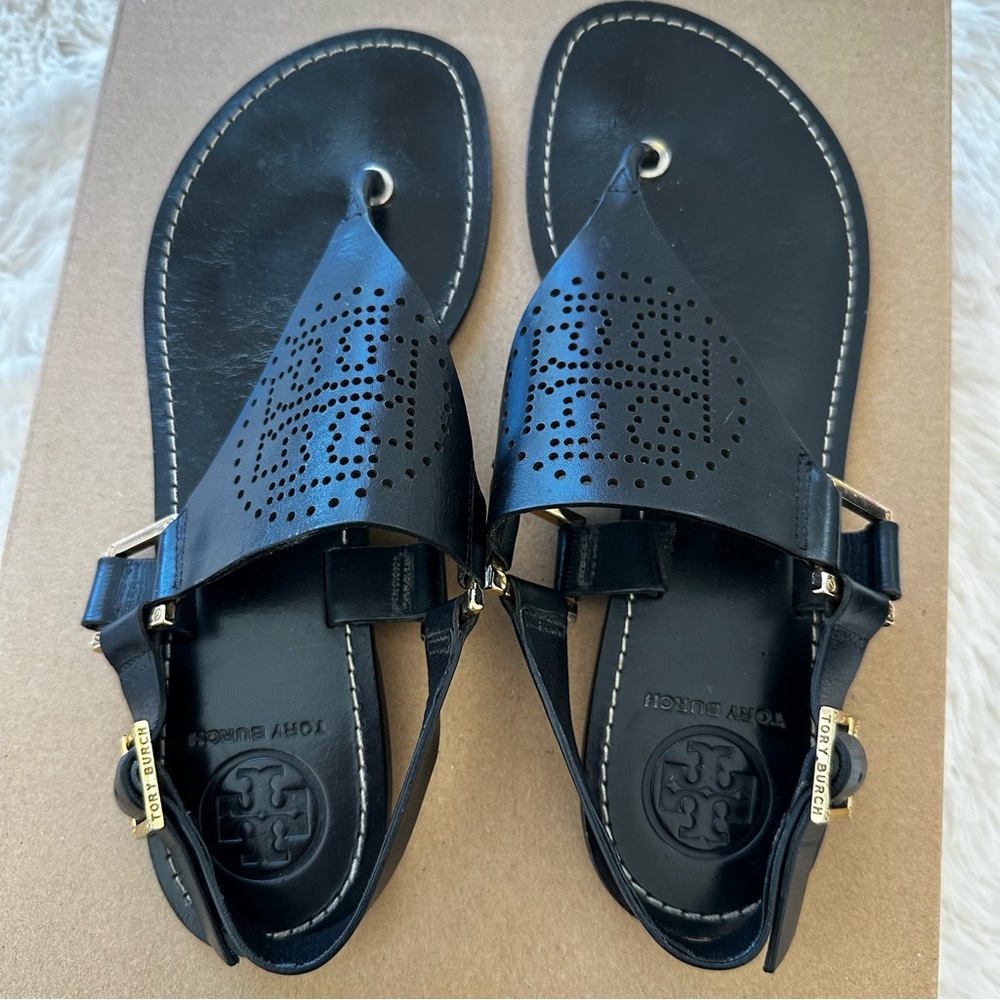 Tory Burch Daniela Black Sandals Size: 7.5 - Picture 4 of 7
